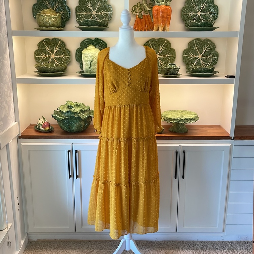 J Crew Long Sleeve Polka Dot Dress Size 12